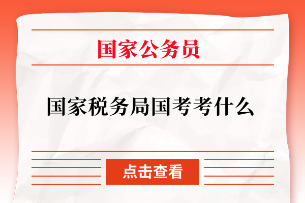 国家税务局国家公务员考试考什么